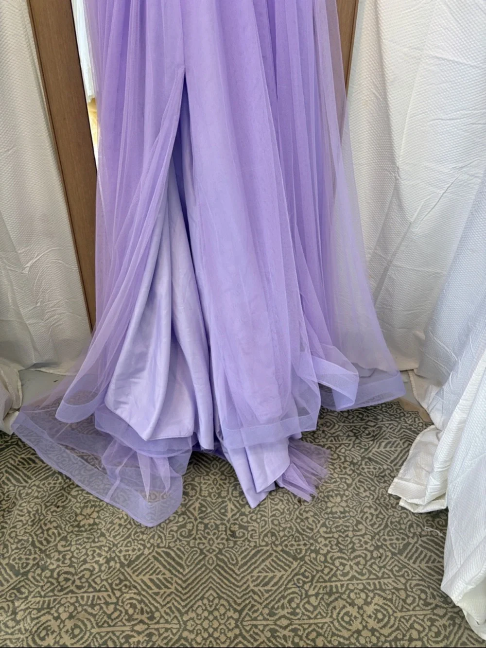 JJs House Lavender Floral Tulle Gown - Picture 5 of 5